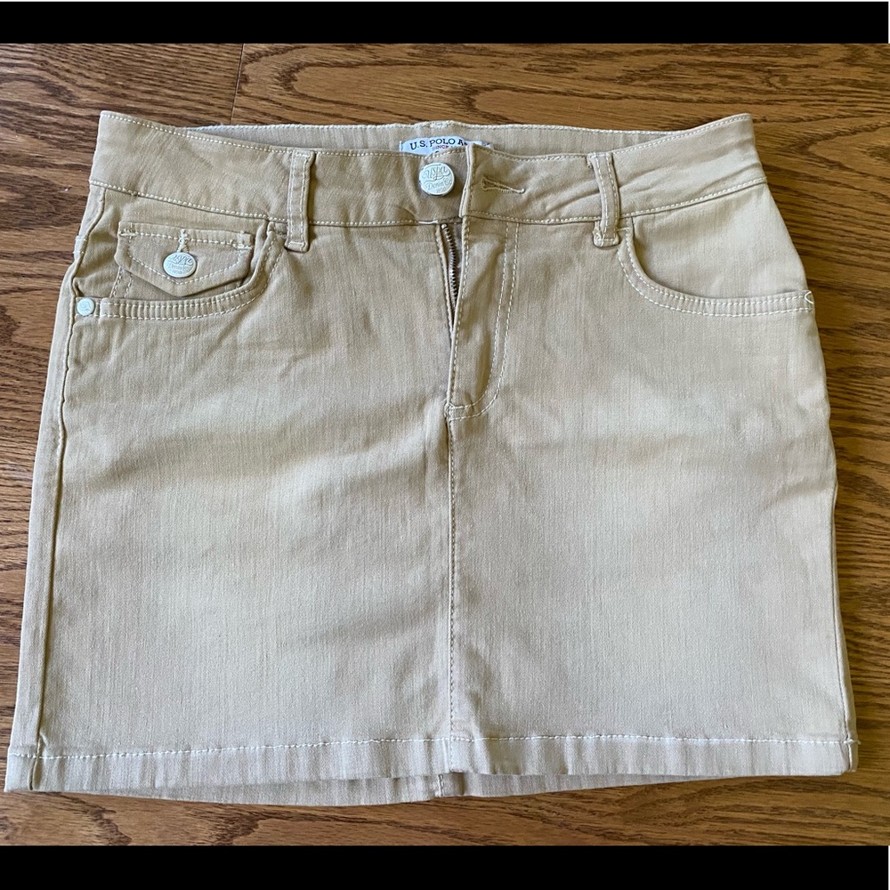 Beige/Tan US Polo Mini Skirt size 36.